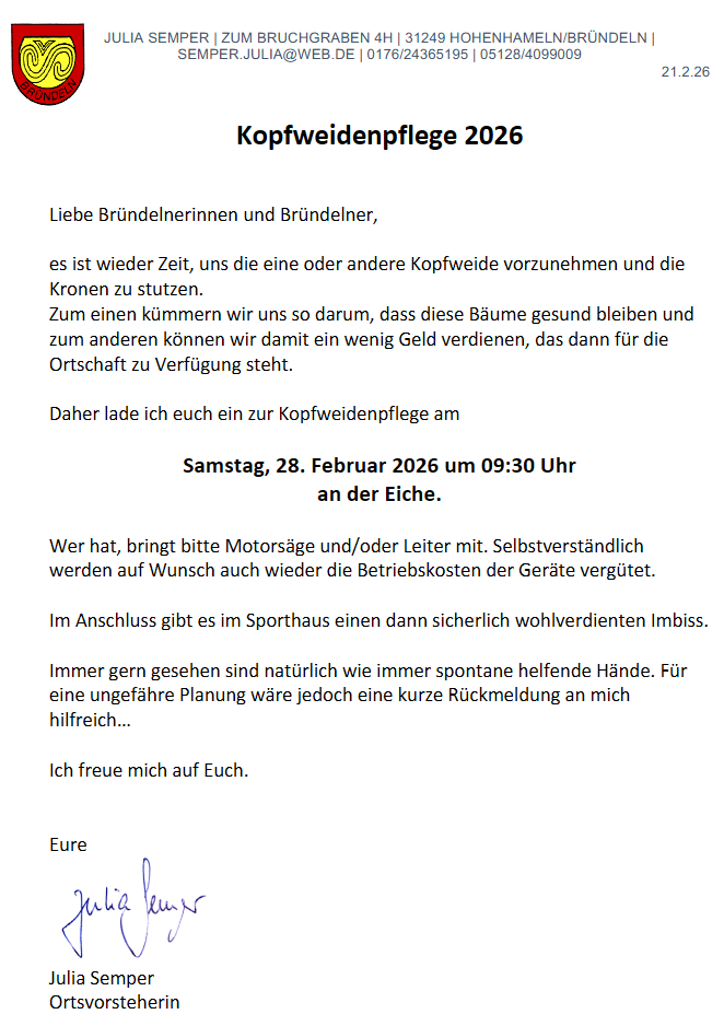 Kopfweidenpflege 2026