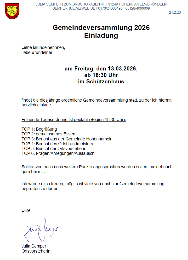 gemeindeversammlung 2026