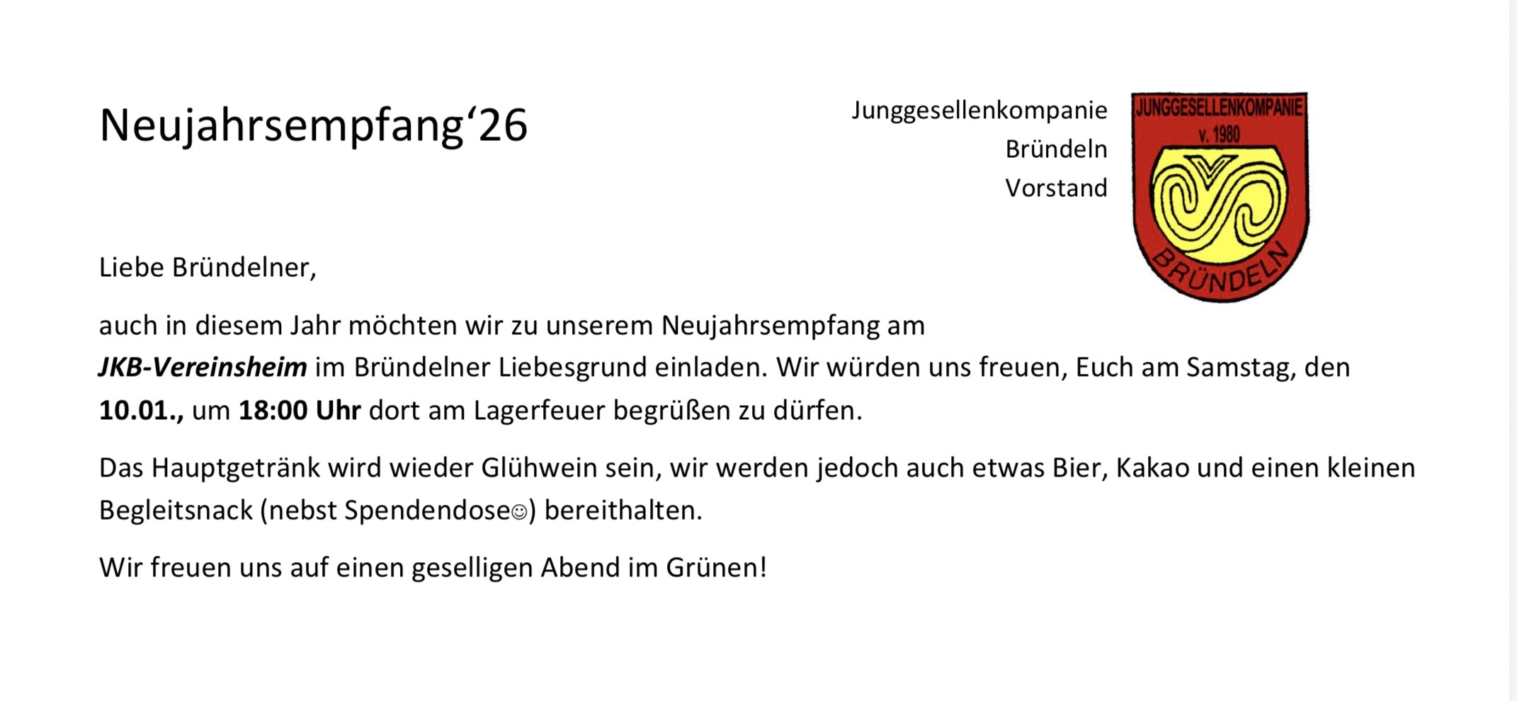 Neujahrsempfang 20,26