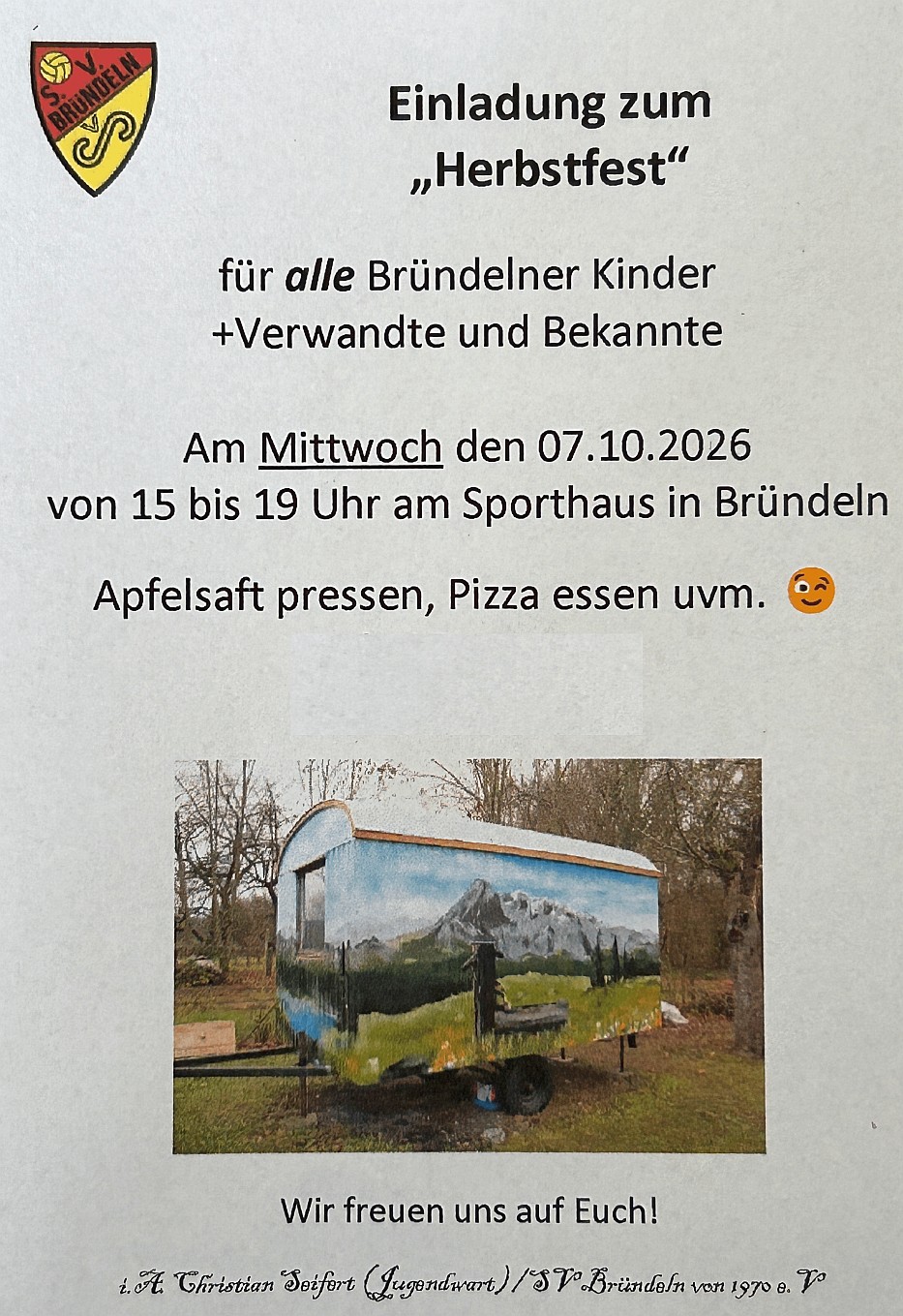 Einladung Herbstfest 2026