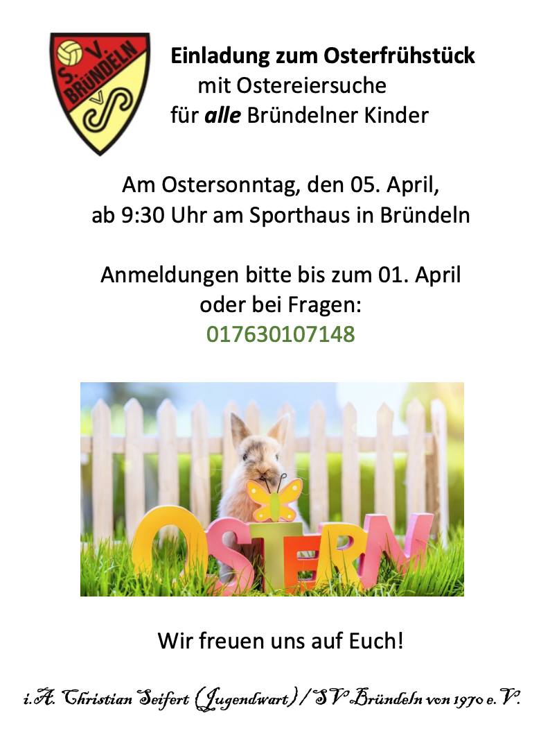 Einladung Osterfrühstück 2026